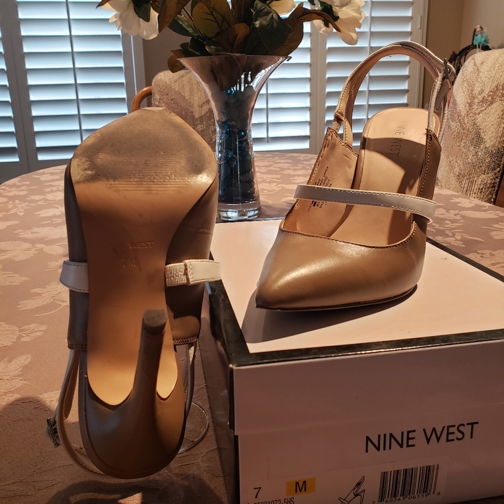 2 tone sling heel